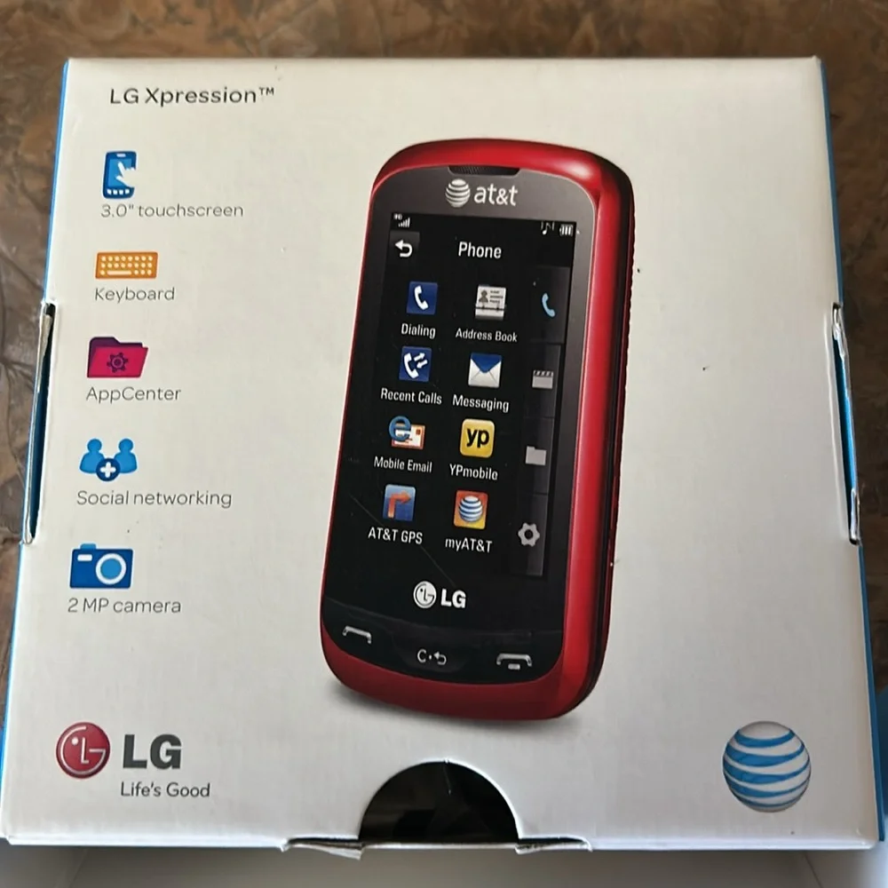 LG Xpression C395 Red Sliding Cell Phone